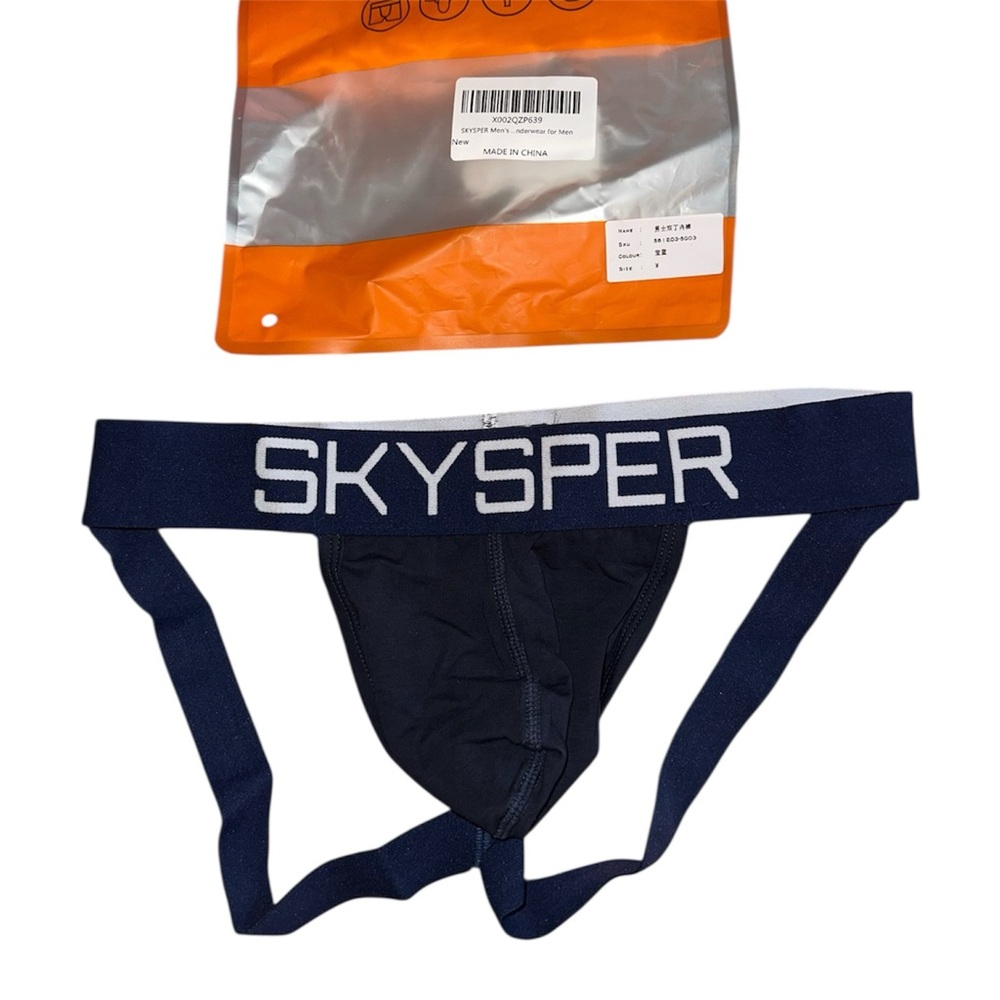 🆕 SKYSPER Jockstrap Athletic Supporter Male Underwear Navy